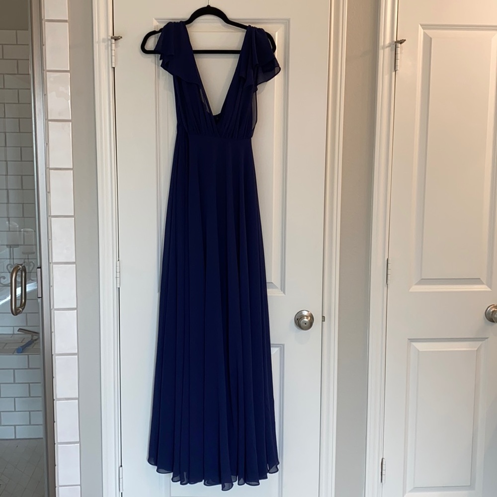 Falling For You Navy Maxi Lulus Dress